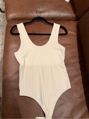 Nuuds Cream Scoop Neck Bodysuit